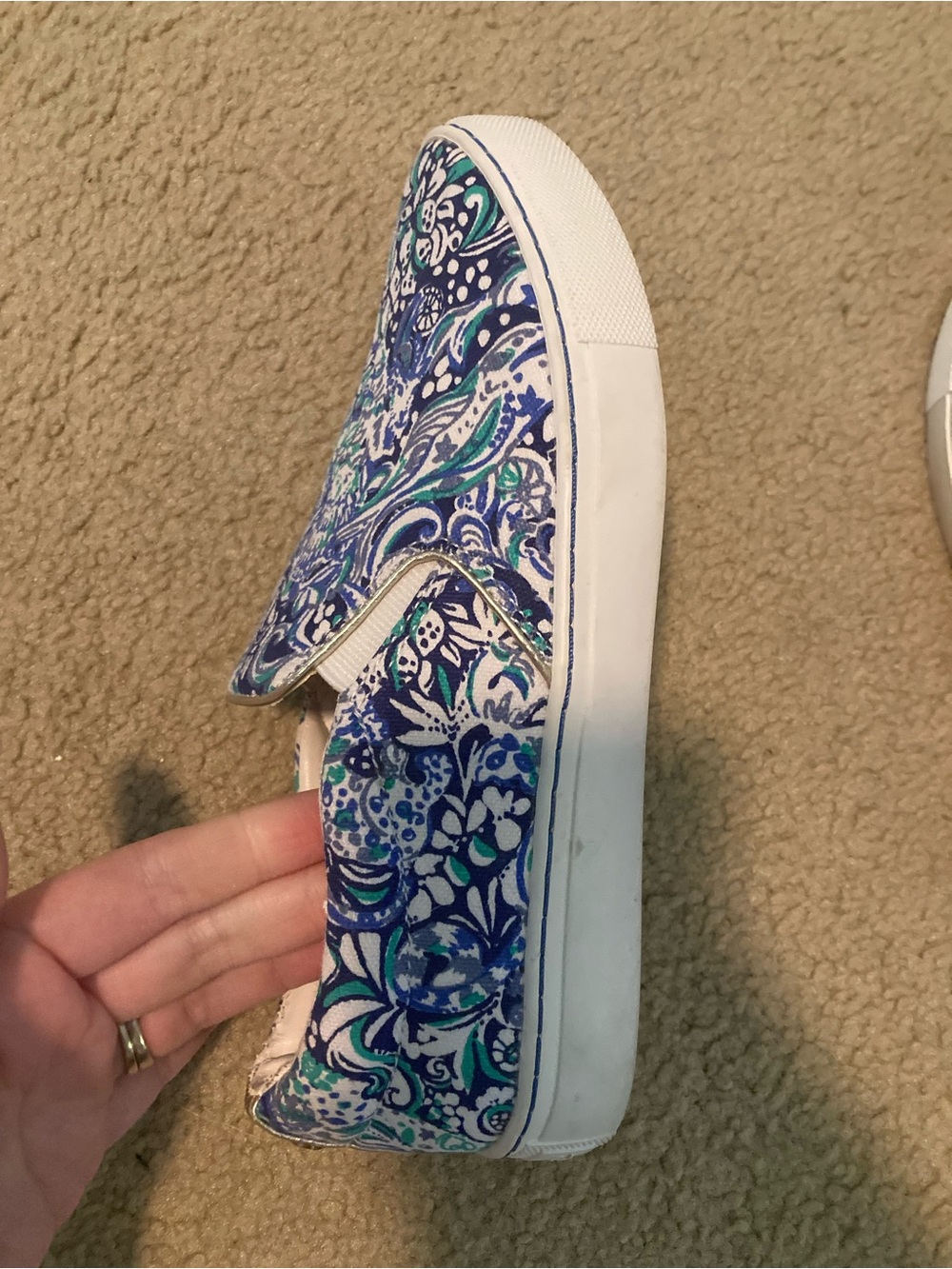 Lilly Pulitzer Blue & Teal Slip-Ons - Picture 4 of 6